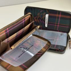 Herschel Thomas Pewter Plaid WALLET New