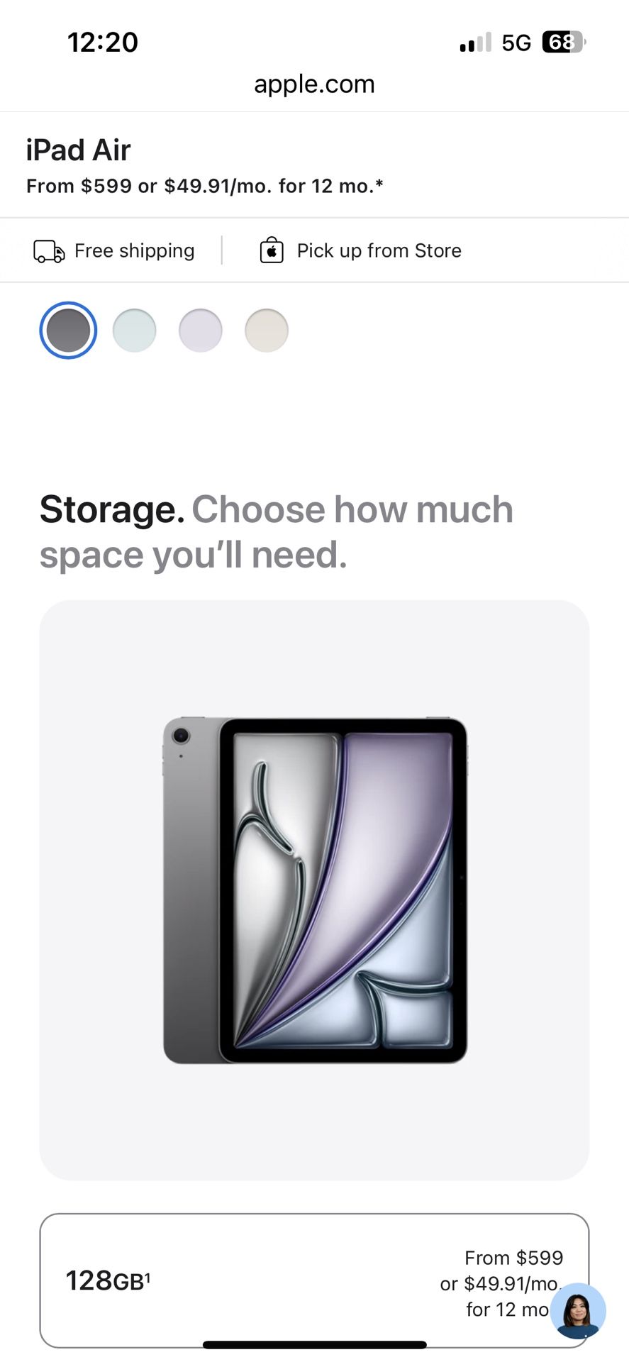 iPad Air M3 128 GB- NEW IN UNOPENED BOX