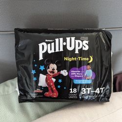 Huggies Pull Ups Night Time Training Pants Mickey 3T-4T, 18 Count