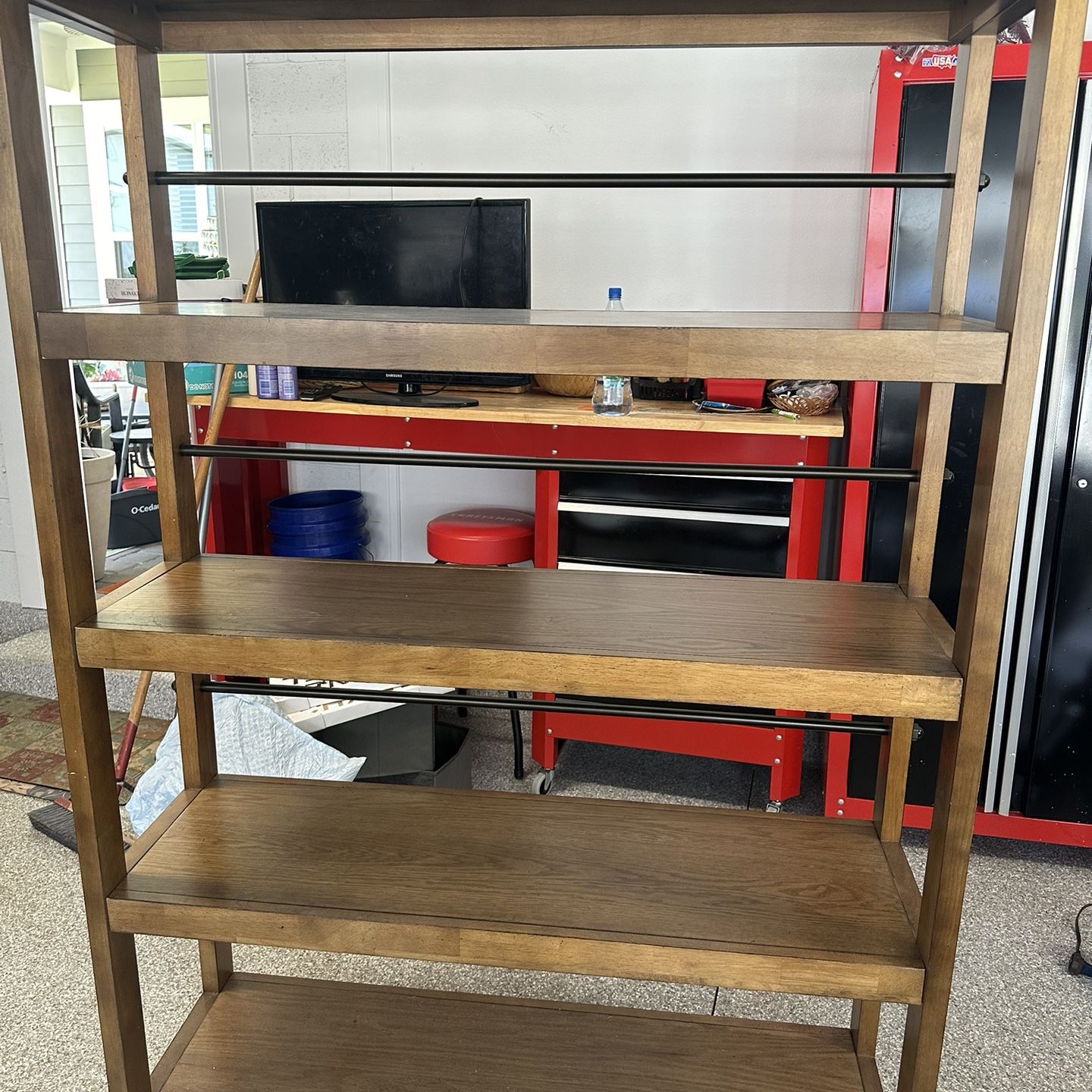 2 Bookshelf/case …5 Shelf Stand..yes! 2 Bookcases