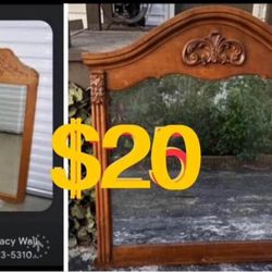 $20 Large Wooden Mirror 4 Ft Tall by 44.5 “ in great condition For entering way or Dresser