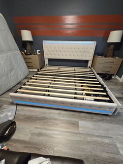 Upholstered Platform Bed Frame-King