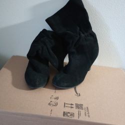 Black Suede Boots Size 7.5