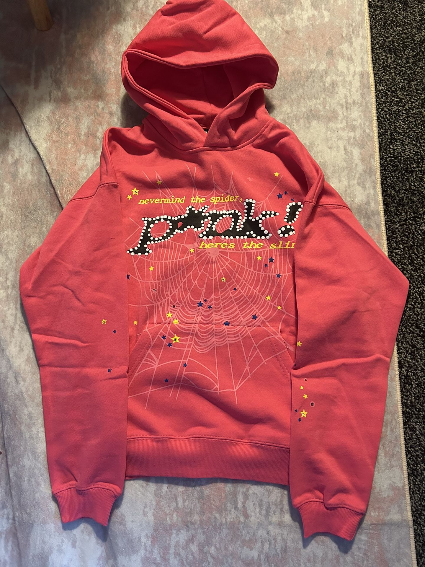 sp5der hoodie pink