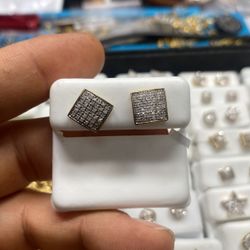 Real Gold Real Diamond Earrings