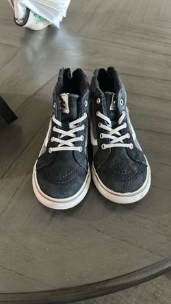 Black And Grey High Top Toddler Vans