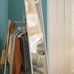 Mirror with Clothing Rack