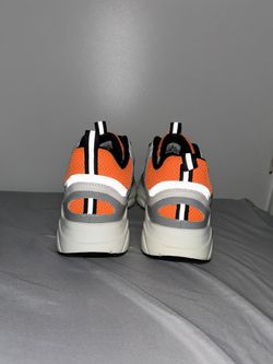 Dior White & Burnt Orange 'B22' Sneakers