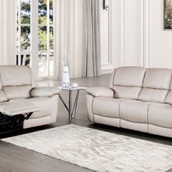 New Leather Recliner Couch And Love Seat Set / Free Delivery 