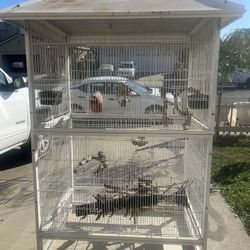6 Foot White Bird Cage