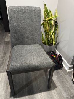 Set 4 new in box gray dining chairs
