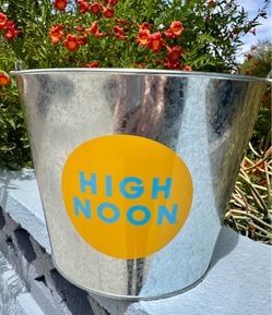 BRAND NEW High Noon Sun Sips Seltzer Beer Can Promo Galvanized Metal Ice Bucket Priced each