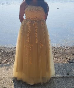 Gold Homecoming/prom Dress