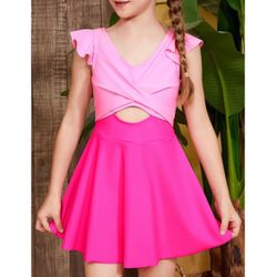 Girl’s One Piece Bathing Suit Dress