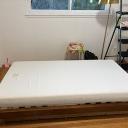 Crate And Barrel Solid Wood Frame And Mattress 
