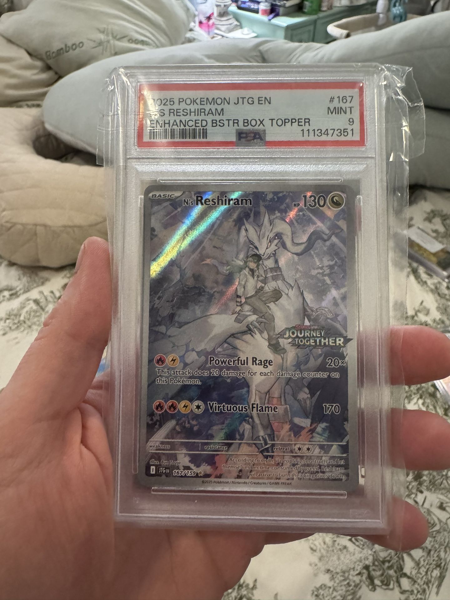 PSA 9 N's Reshiram 167/159 And IR Stamped Journey Together Box Topper Pokemon  Card - joarbit.com