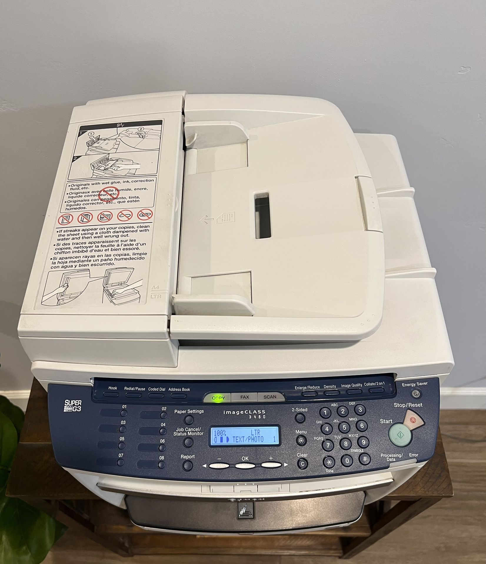Canon Super G3 F156602 All-In-One Monochrome Laser Printer, Copier, Scanner, Fax! Cartridge included - LIKE NEW! (Online $210)