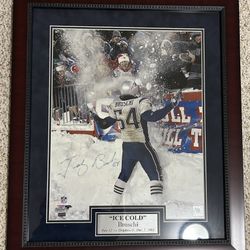 Tedy Bruschi Autograph Photo Ice Cold Bruschi 