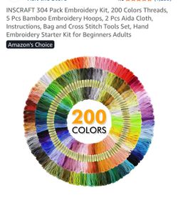 INSCRAFT 304 Piece Embroidery Starter Kit