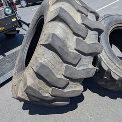 Backhoe Tires Used 21L-24 And 15-19.5