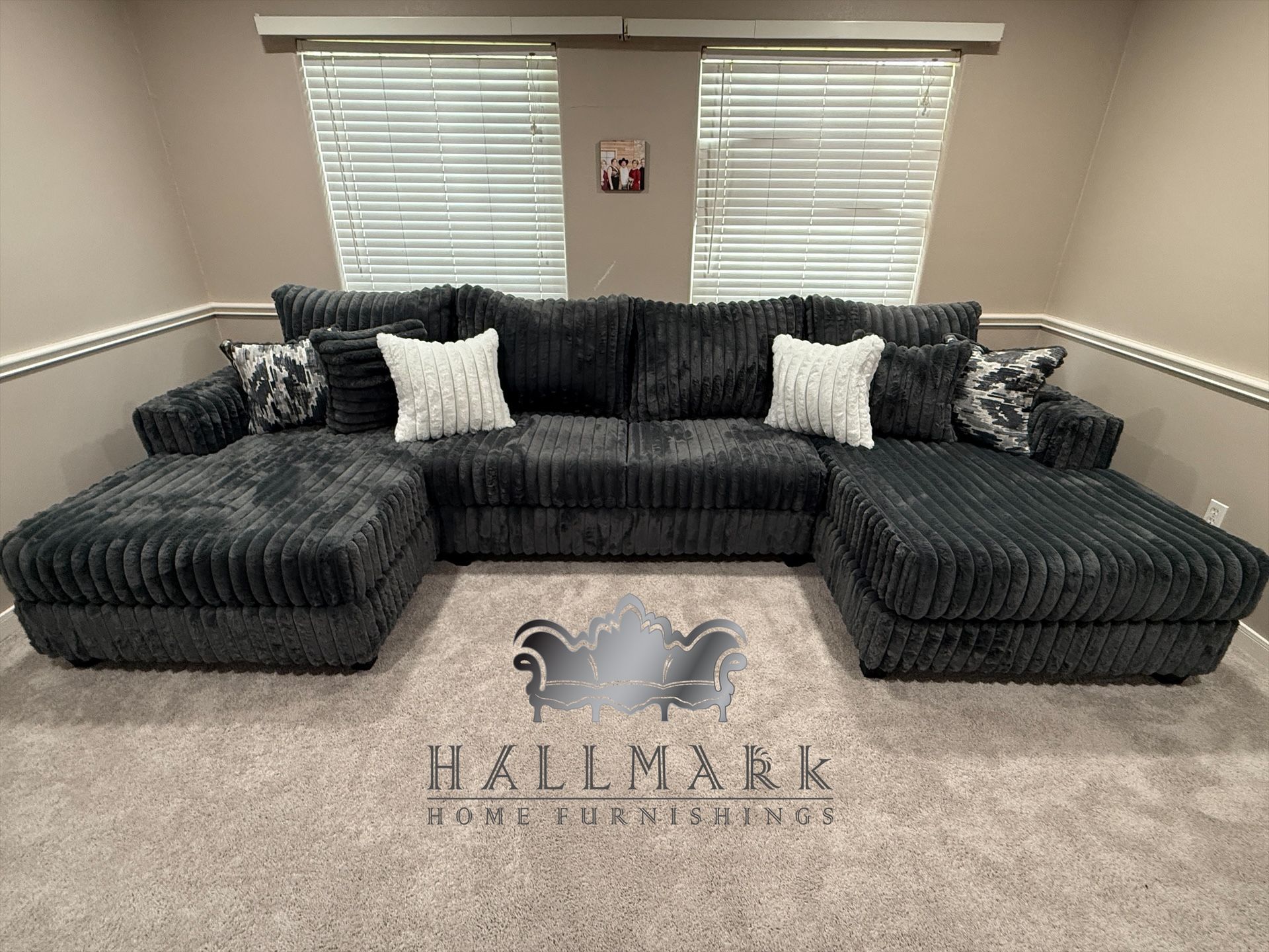 New 3 Piece Fluffy Sectional Couches