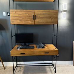 Metal Framed And Wood Desk $400