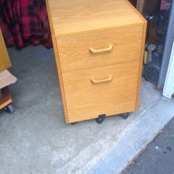 Wood Filing Cabinet Wheels Scandinavian Danish