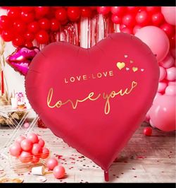 Oversized 63 inch Love You Aluminum Foil Love balloon