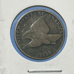 Antique 1858 “Flying Eagle” One Cent Coin