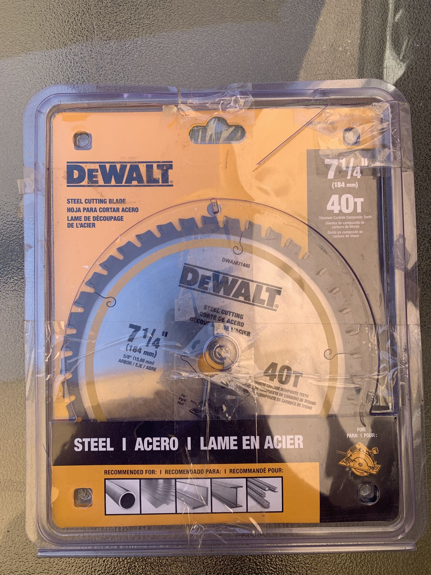 Dewalt Steel Cutting 7 1/4” 40Teeth