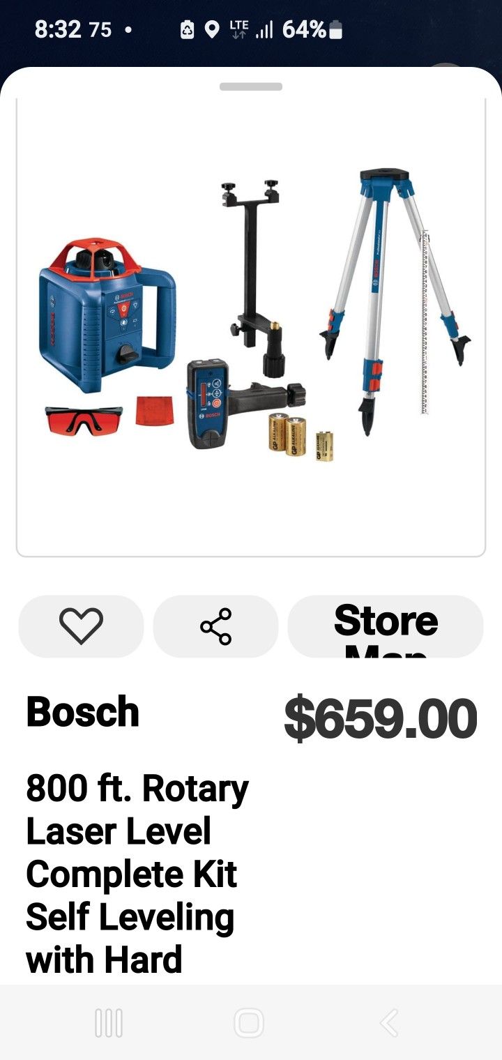 bosch self leveling rorary Laser kit