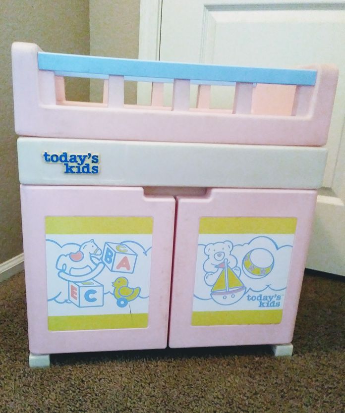 Today's Kids nursery baby doll changing table cradle bath tub
