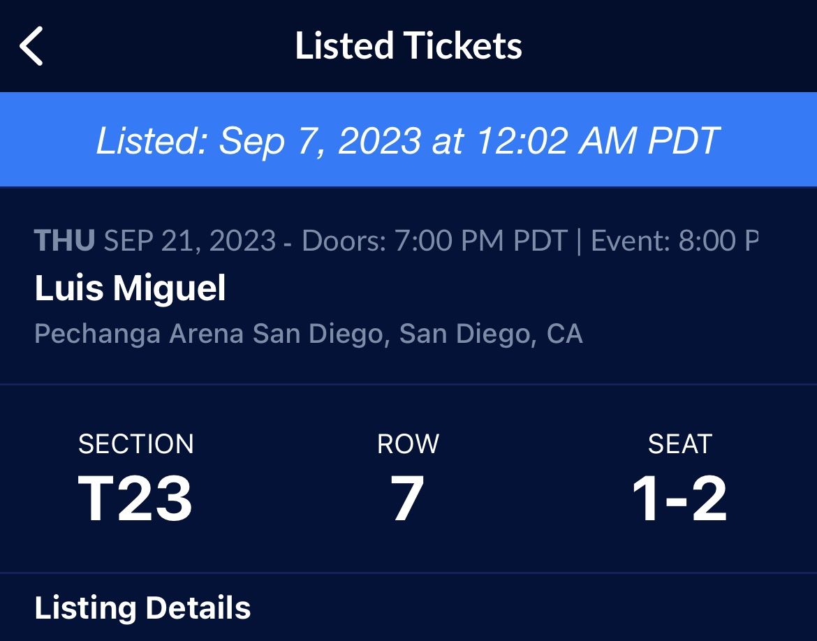 Luis Miguel Concert Tickets