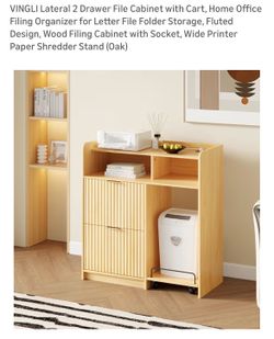 File Cabinet with Rolling Cart