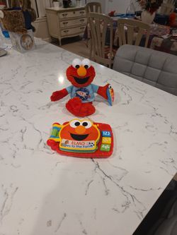 SESAME STREET TALKING, SINGING ELMO &  ELMO INTERACTIVE TEACHING TOY SEE DESCRIPTION 