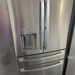 GE beverage door refrigerator