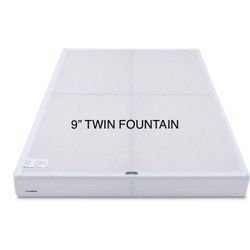 Amazon Basics Smart Box Spring Bed Base, 9-Inch Mattress Foundation - Twin Size, Tool-Free Easy Assembly 