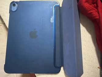 Apple iPad in Blue Folio Case