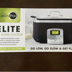 green pan crock pot/slow cooker