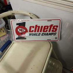 1970 CHIEFS LICENSE PLATE 