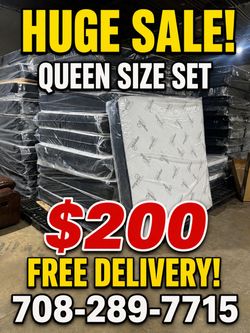 Huge sale for Mattress And Box Twin size #mattress and box 150.$ full 190$ Queen 200$ king 290$. free delivery free set up 708….289…7715… cash or Zell