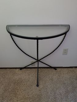Wrought iron and glass table $30 OBO