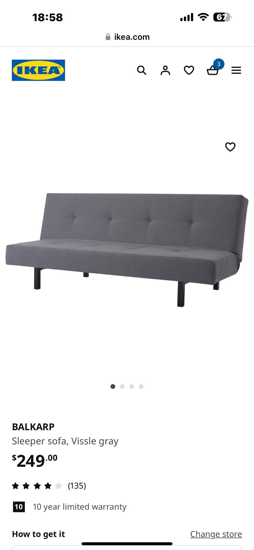 Ikea Futon Sleeper Sofa 