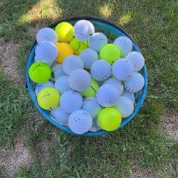 Basket Full Of Golf Balls