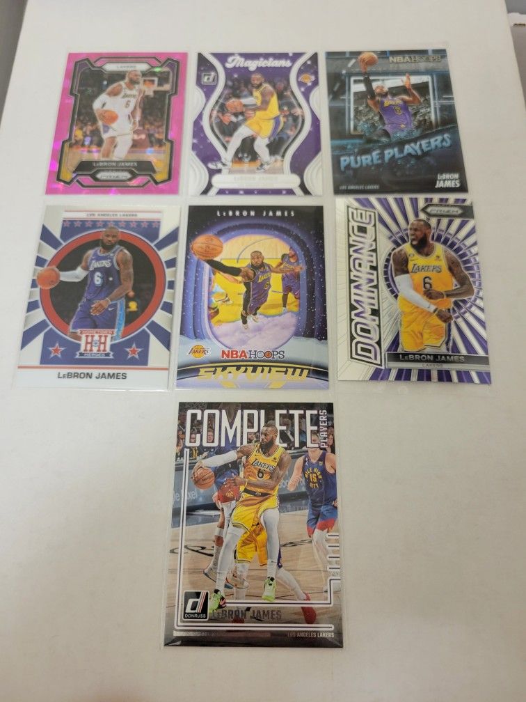 13 Lebron James NBA Insert Cards, Lakers