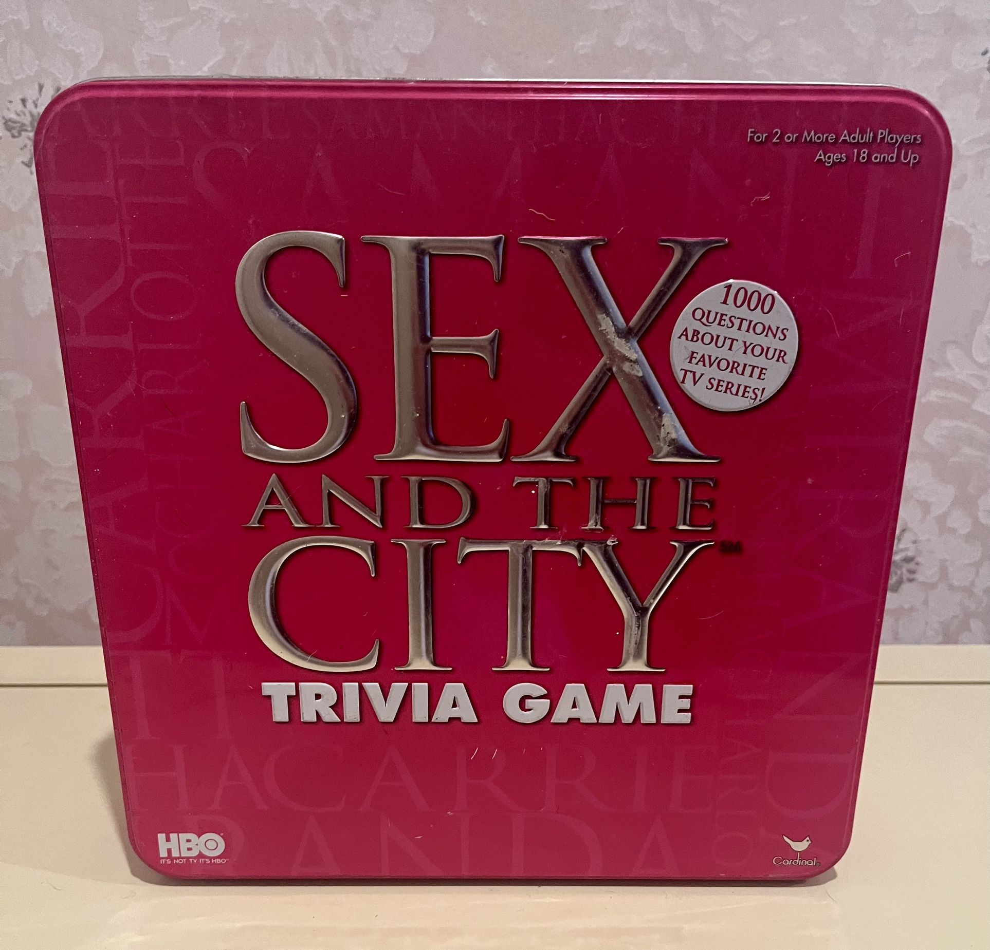 Sex and the City Trivia Game HBO TV Series Show Board Game New in Sealed Tin Box