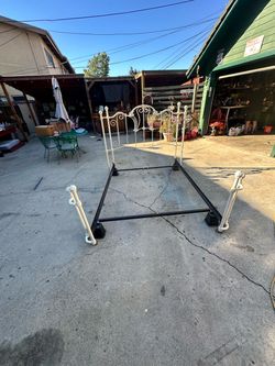 Antique queen bed frame