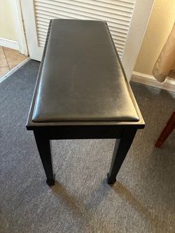 Black Piano Bench with Storage. 35” x 14” x 19” H