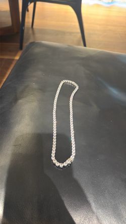 Tennis necklace 18” inch 925 silver plated