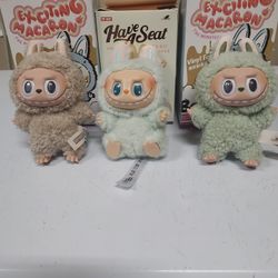 Original Labubu Keychain Doll With Barcode 